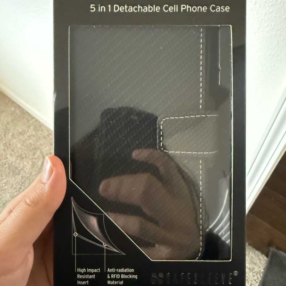 Black Detachable Cell Phone Case
